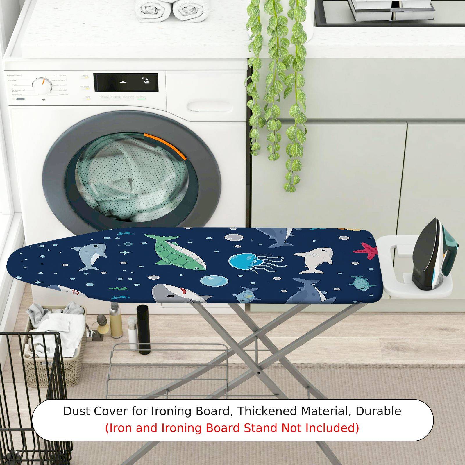 1-Piece Nautical Marine Ocean  Ironing Board Cover, Universal Size, Without Board