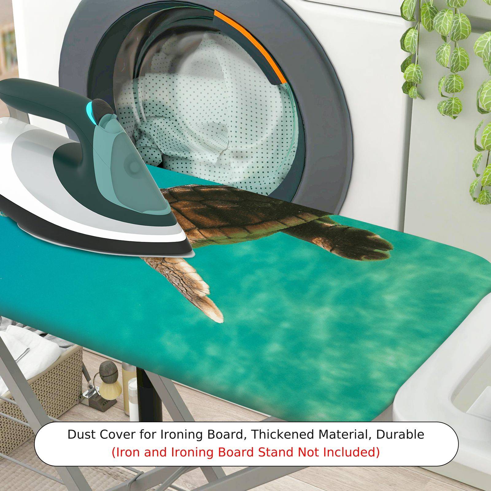 1-Piece Sea Turtle Ocean Blue  Ironing Board Cover, Universal Size, Without Board