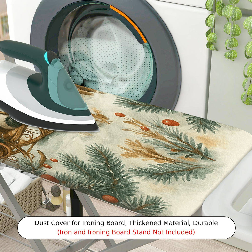 1-Piece Christmas Santa Reindeer  Ironing Board Cover, Universal Size, Without Board
