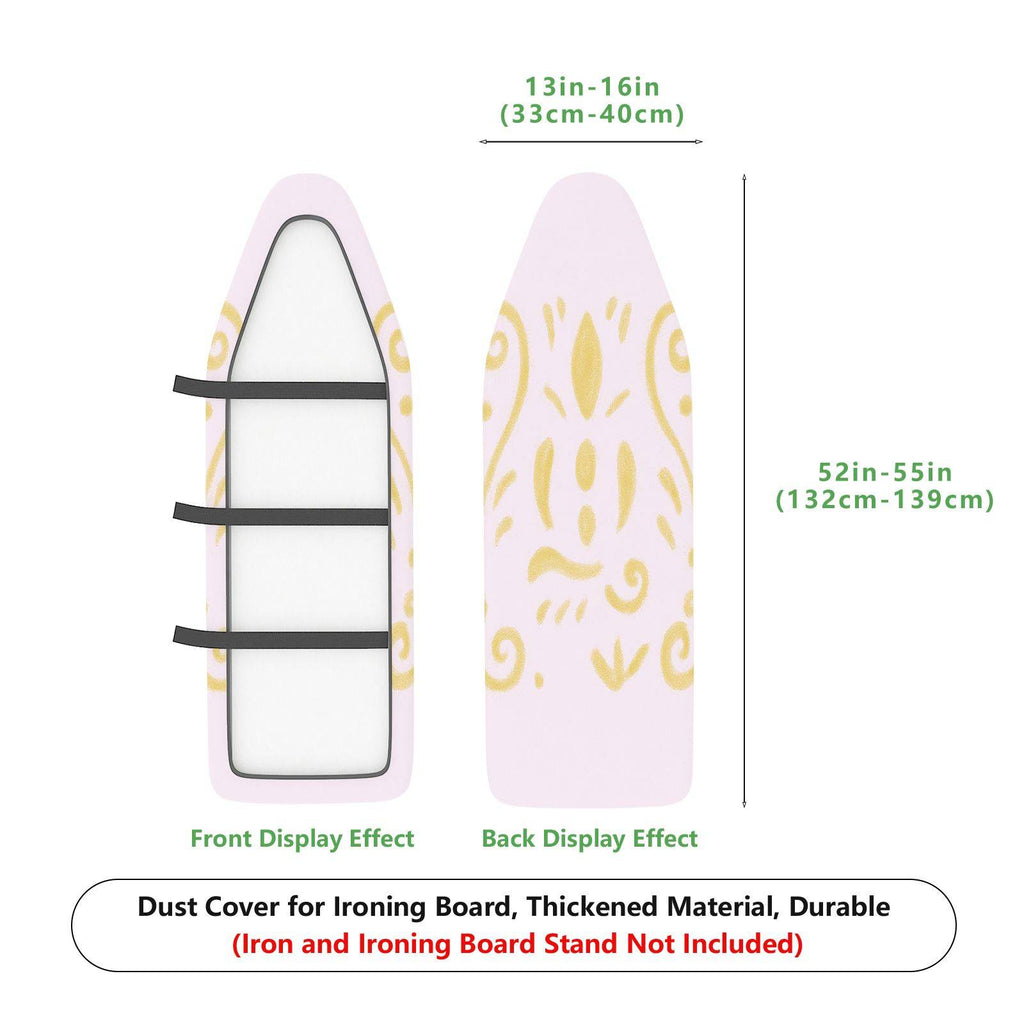 1-Piece Abstract Swirl Golden  Ironing Board Cover, Universal Size, Without Board