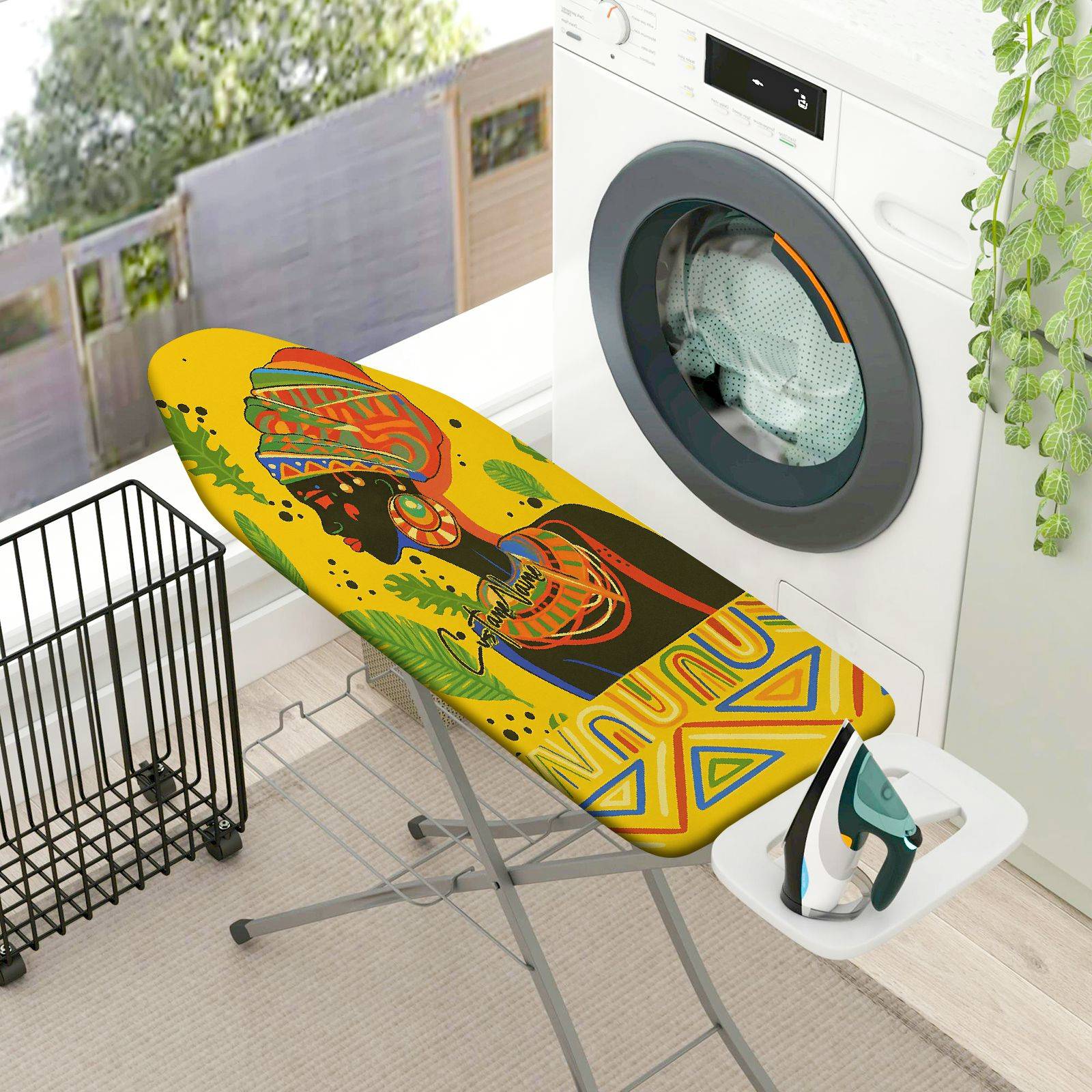 1-Piece Abstract Colorful Tribal  Ironing Board Cover, Universal Size, Without Board