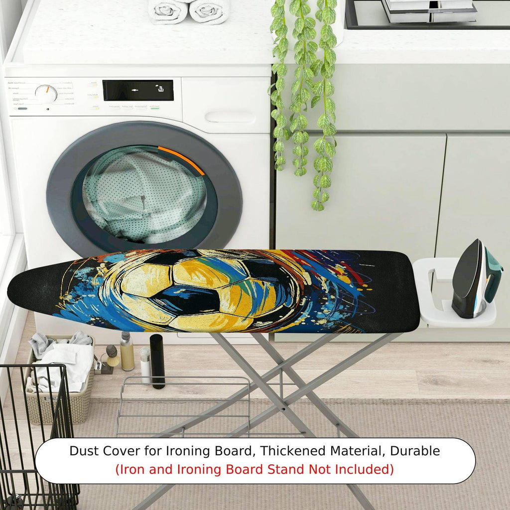 1-Piece Soccer Splash Abstract  Ironing Board Cover, Universal Size, Without Board