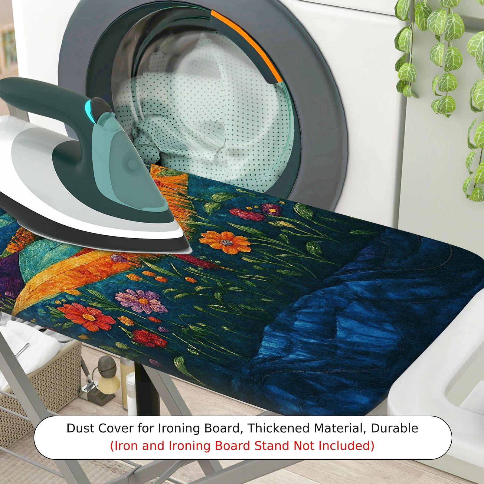 1-Piece Sunflower Abstract Artistic  Ironing Board Cover, Universal Size, Without Board