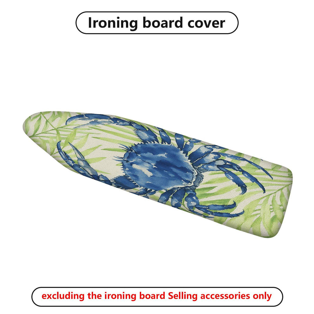 1-Piece Blue Crab Leaves Ocean  Ironing Board Cover, Universal Size, Without Board
