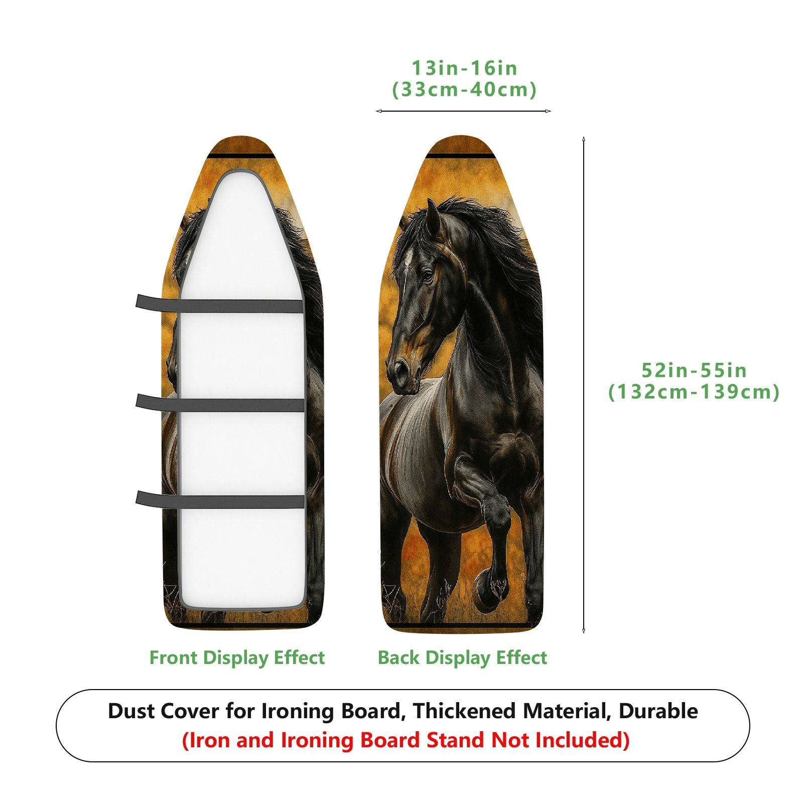 1-Piece Horse Animal Artistic  Ironing Board Cover, Universal Size, Without Board