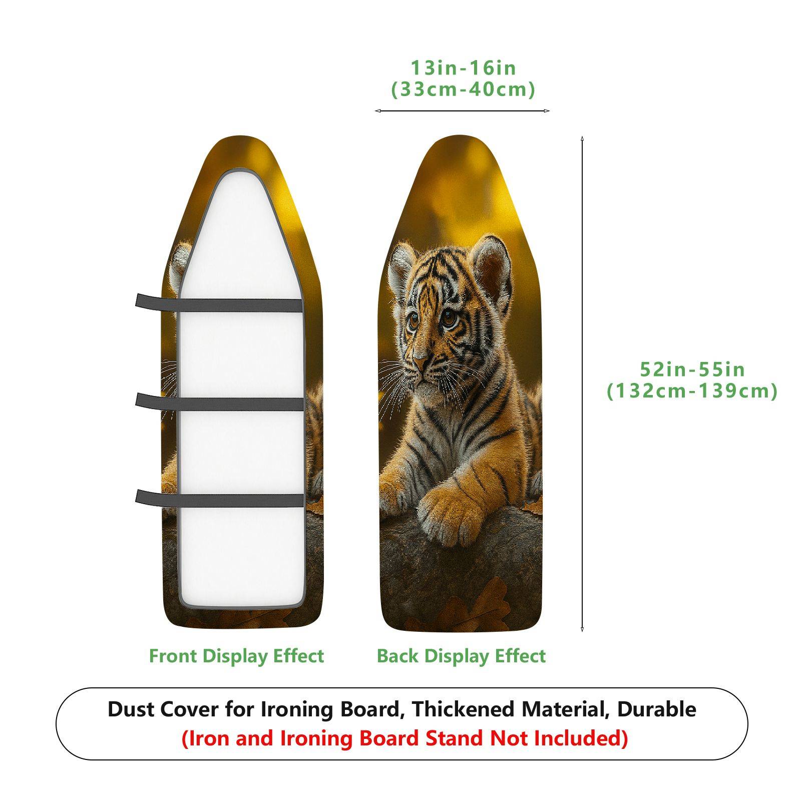 1-Piece Tiger Animal Nature  Ironing Board Cover, Universal Size, Without Board