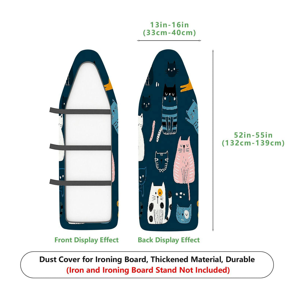 1-Piece Cat Design Fun  Animal  Ironing Board Cover, Universal Size, Without Board