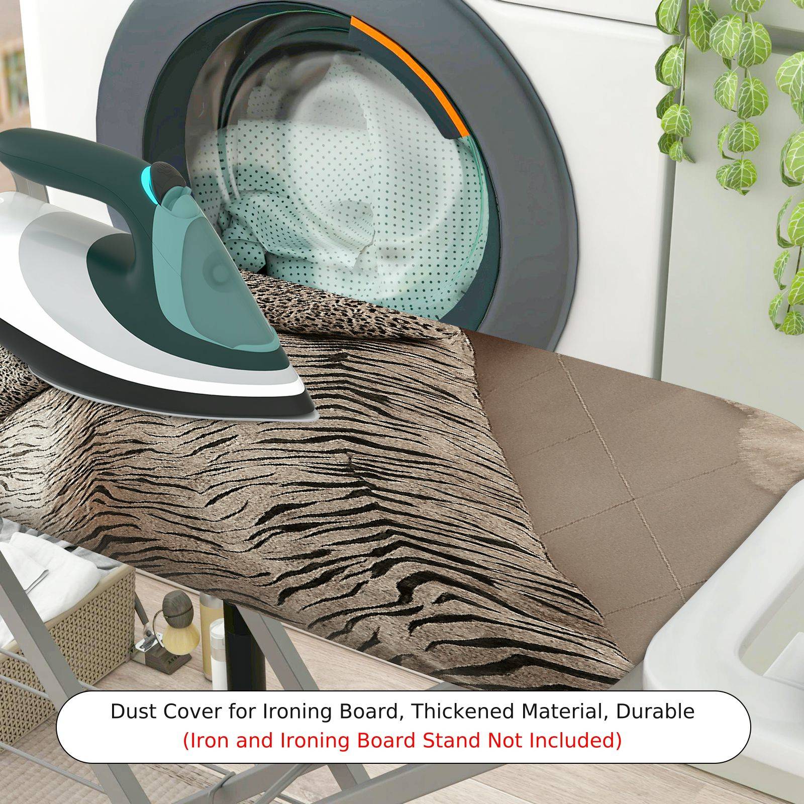 1-Piece Zebra Striped Pattern Animal Print Decorative  Ironing Board Cover, Universal Size, Without Board