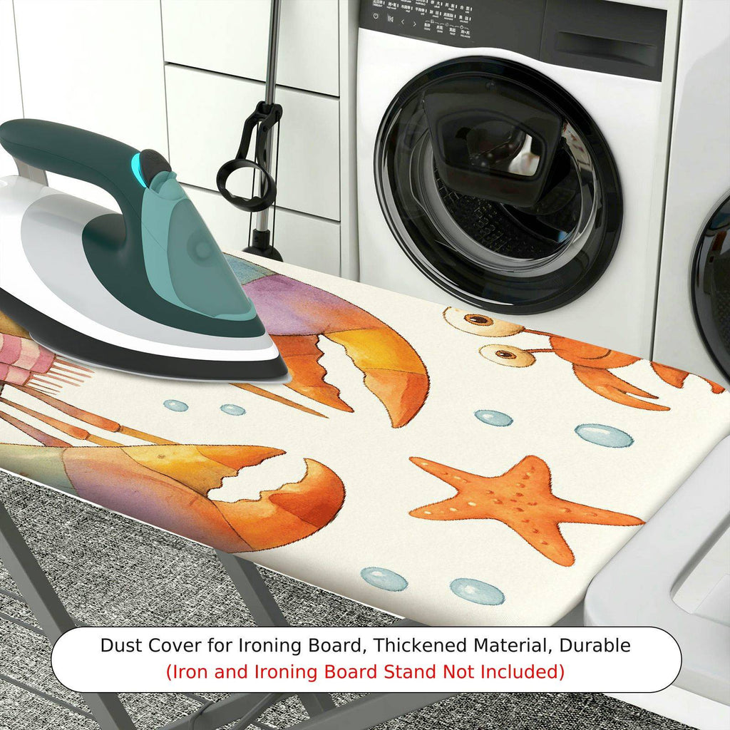1-Piece Crab Sea Animal  Ironing Board Cover, Universal Size, Without Board