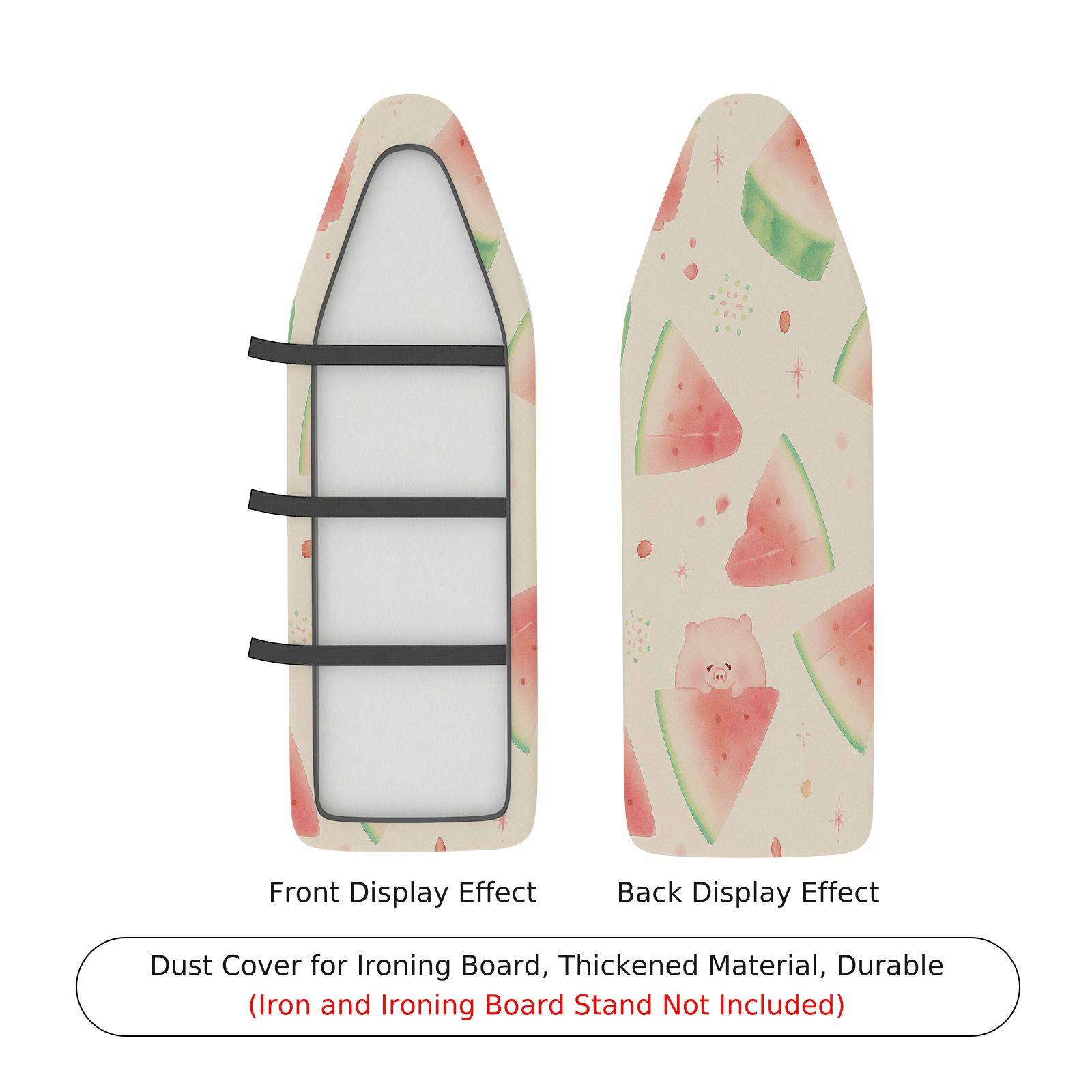 1-Piece Watermelon Fruit Print Pink  Ironing Board Cover, Universal Size, Without Board