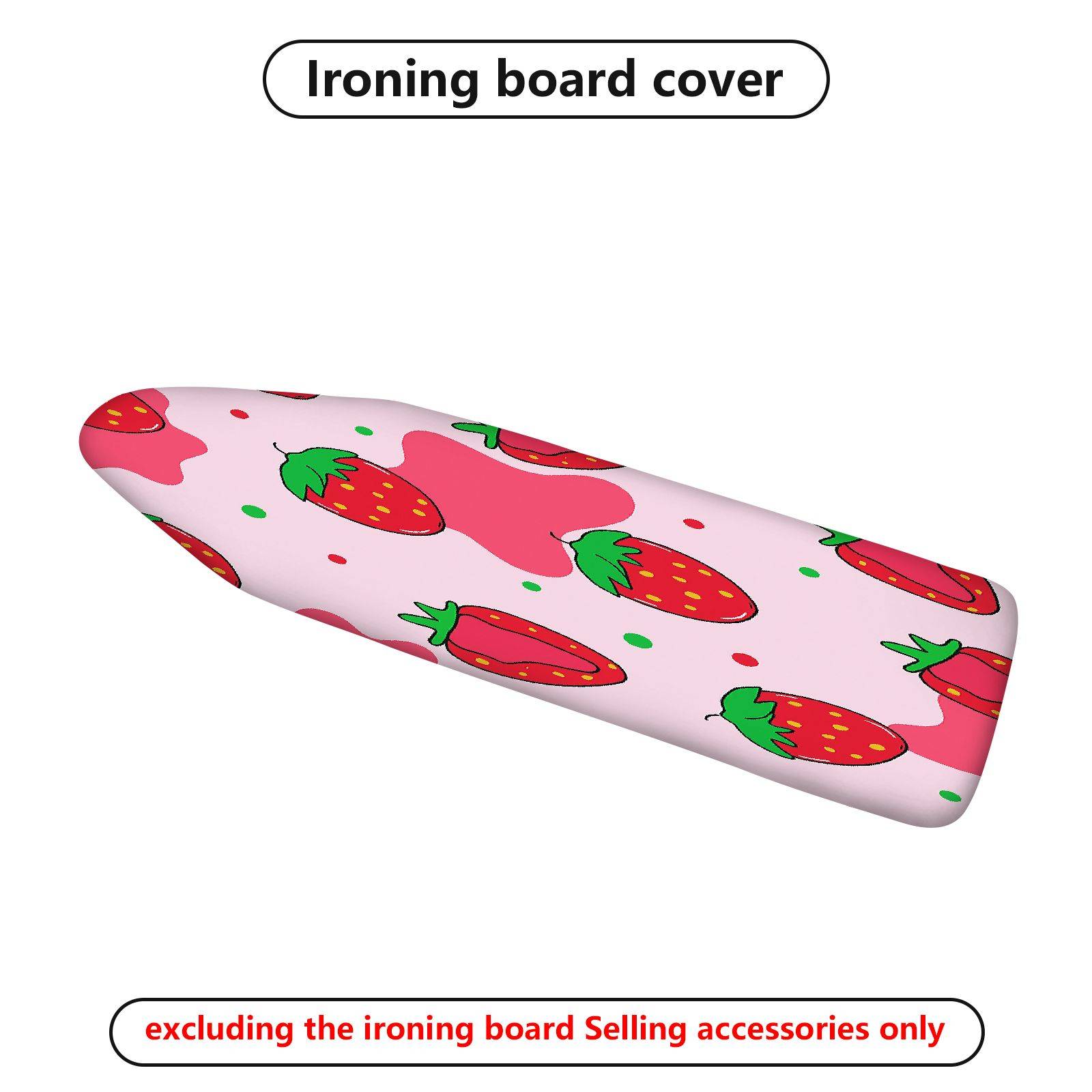1-Piece Strawberry Pink Red  Ironing Board Cover, Universal Size, Without Board