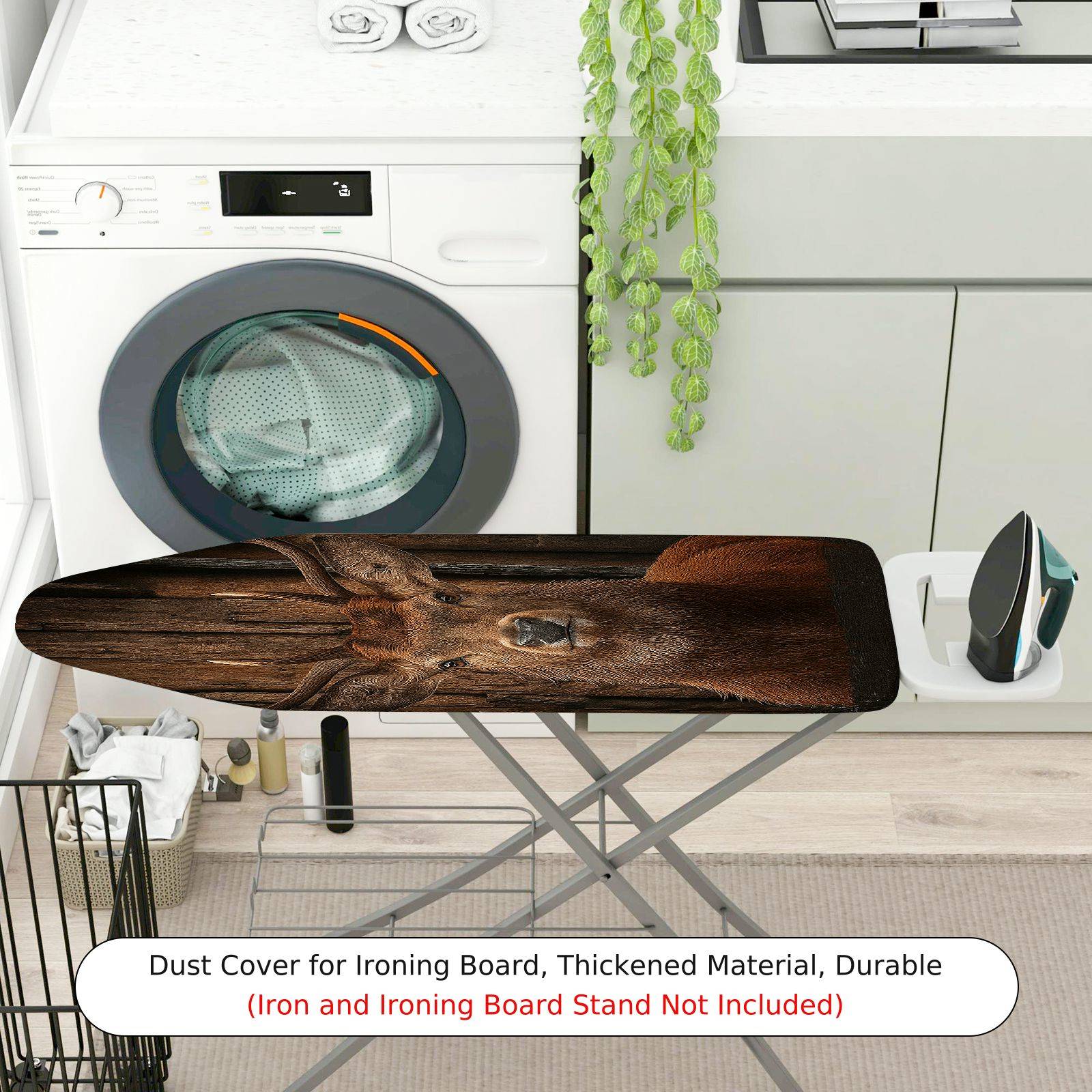 1-Piece Rustic Animal Deer  Ironing Board Cover, Universal Size, Without Board
