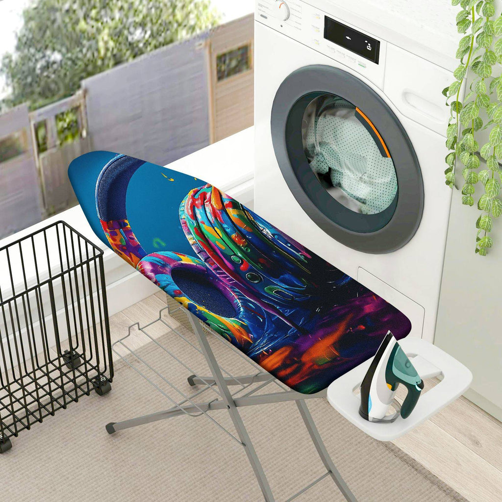 1-Piece Colorful Swirls Abstract Artistic  Ironing Board Cover, Universal Size, Without Board