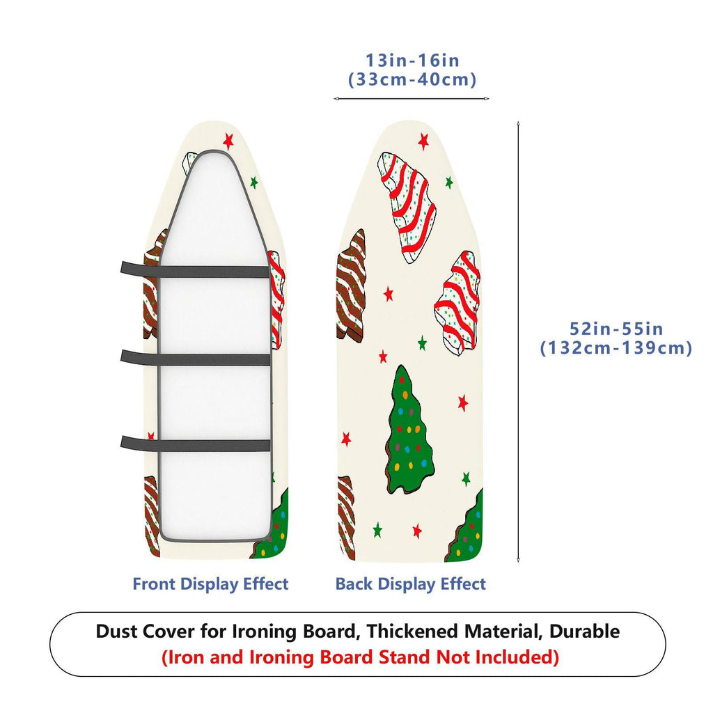 1-Piece Christmas Tree Star Bell  Ironing Board Cover, Universal Size, Without Board