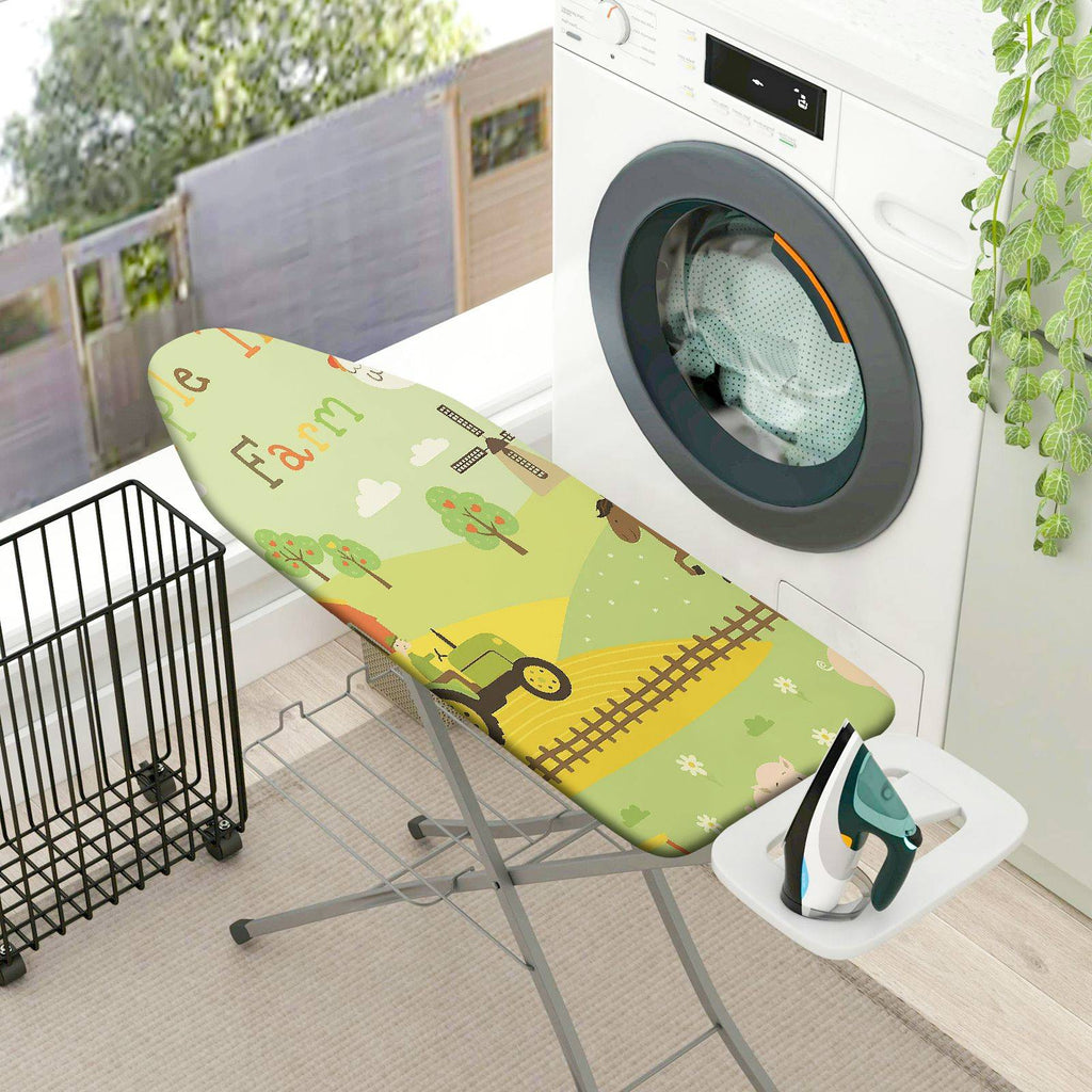 1-Piece Farm Tractor Animal  Ironing Board Cover, Universal Size, Without Board