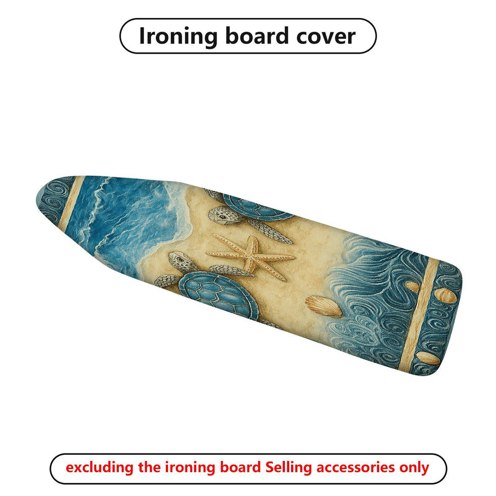 1-Piece Sea Turtle Starfish Ocean  Ironing Board Cover, Universal Size, Without Board