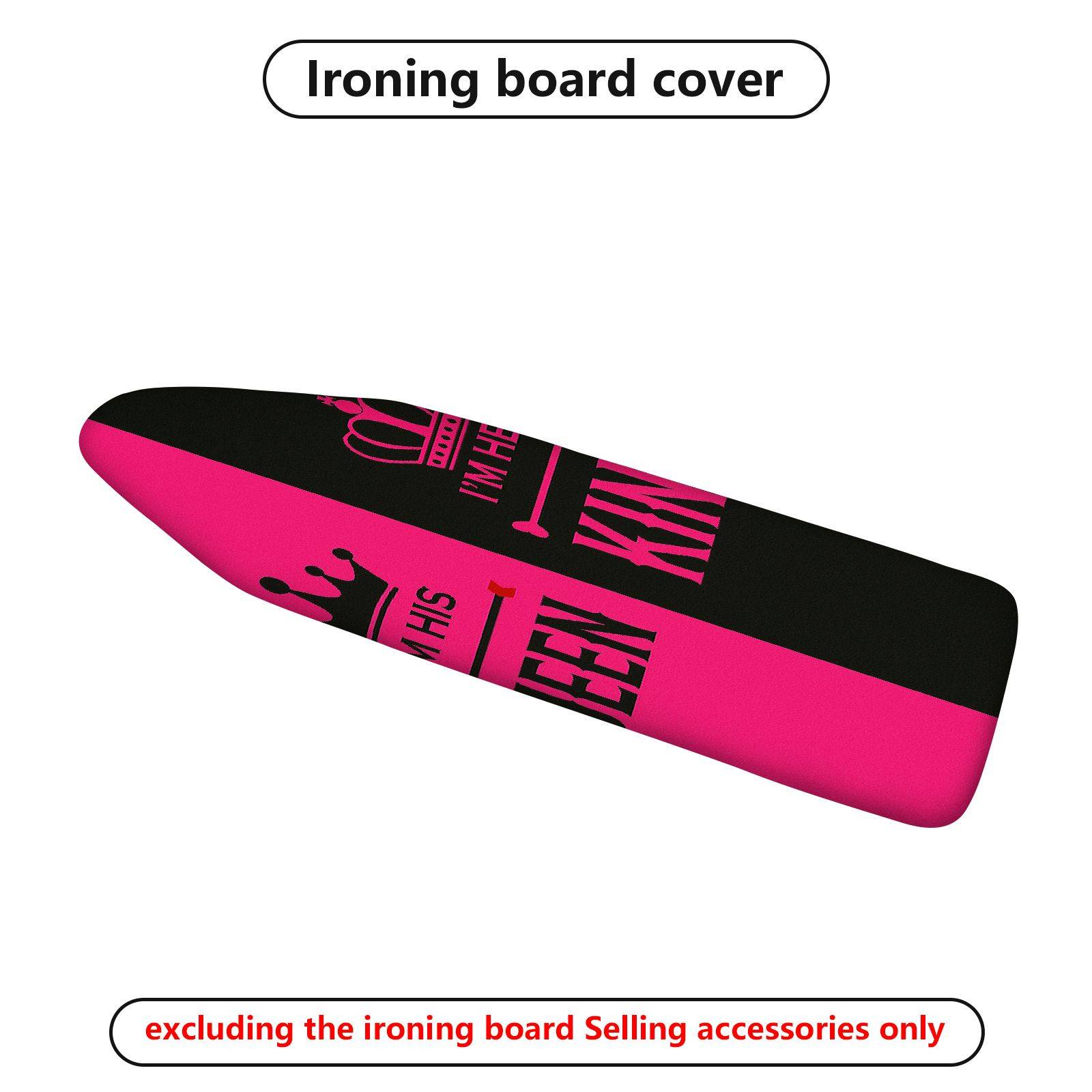 1-Piece Queen Crown Pink  Ironing Board Cover, Universal Size, Without Board