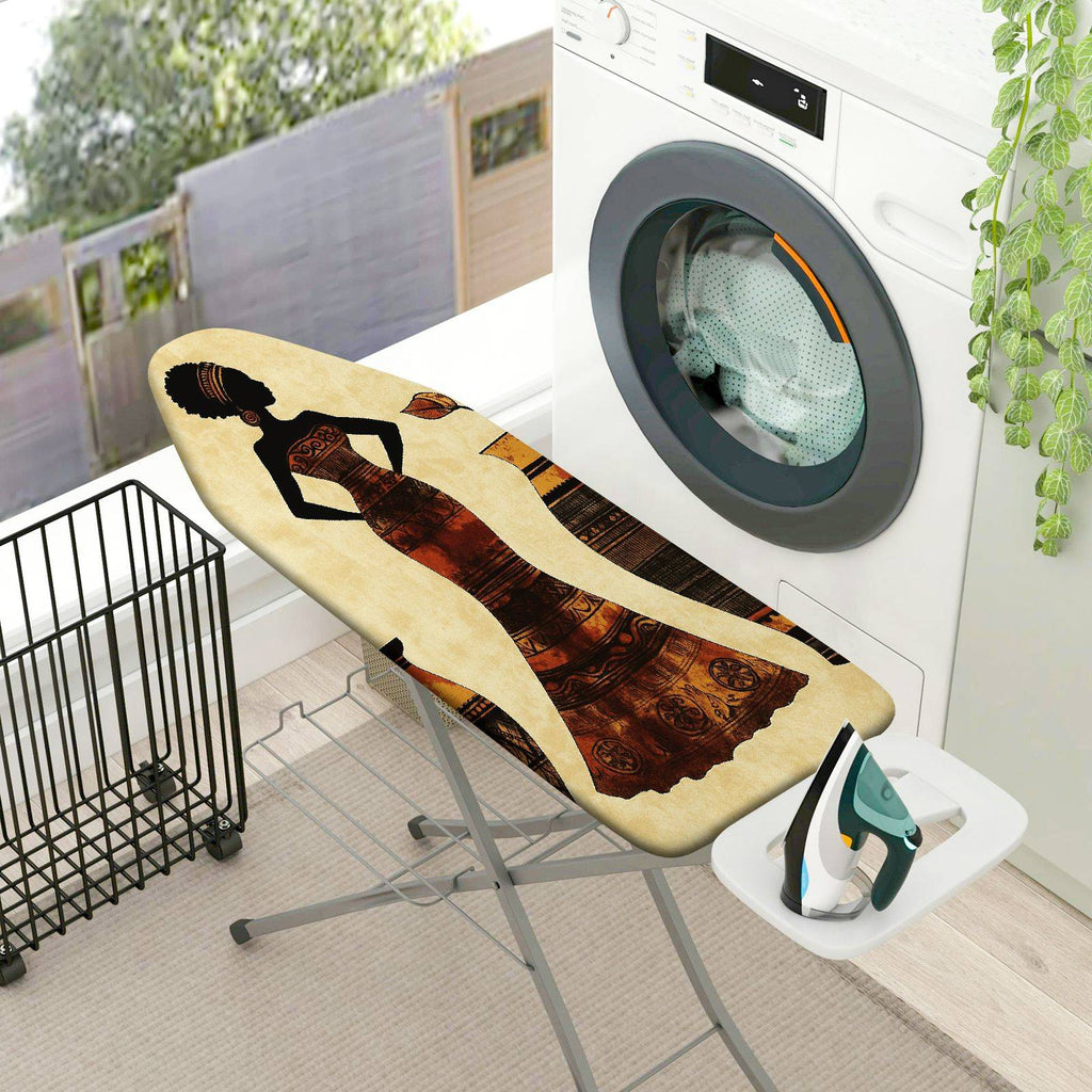 1-Piece African Art Tribal Woman Cultural  Ironing Board Cover, Universal Size, Without Board