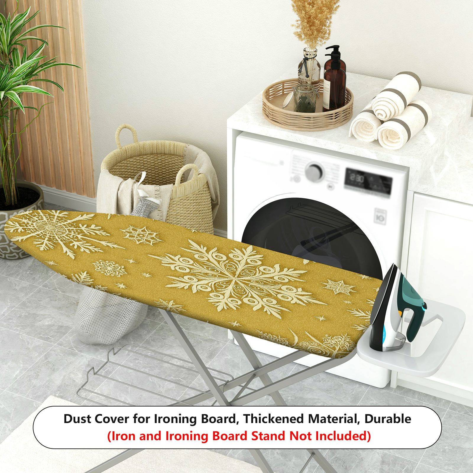 1-Piece Snowflake Christmas Winter  Ironing Board Cover, Universal Size, Without Board