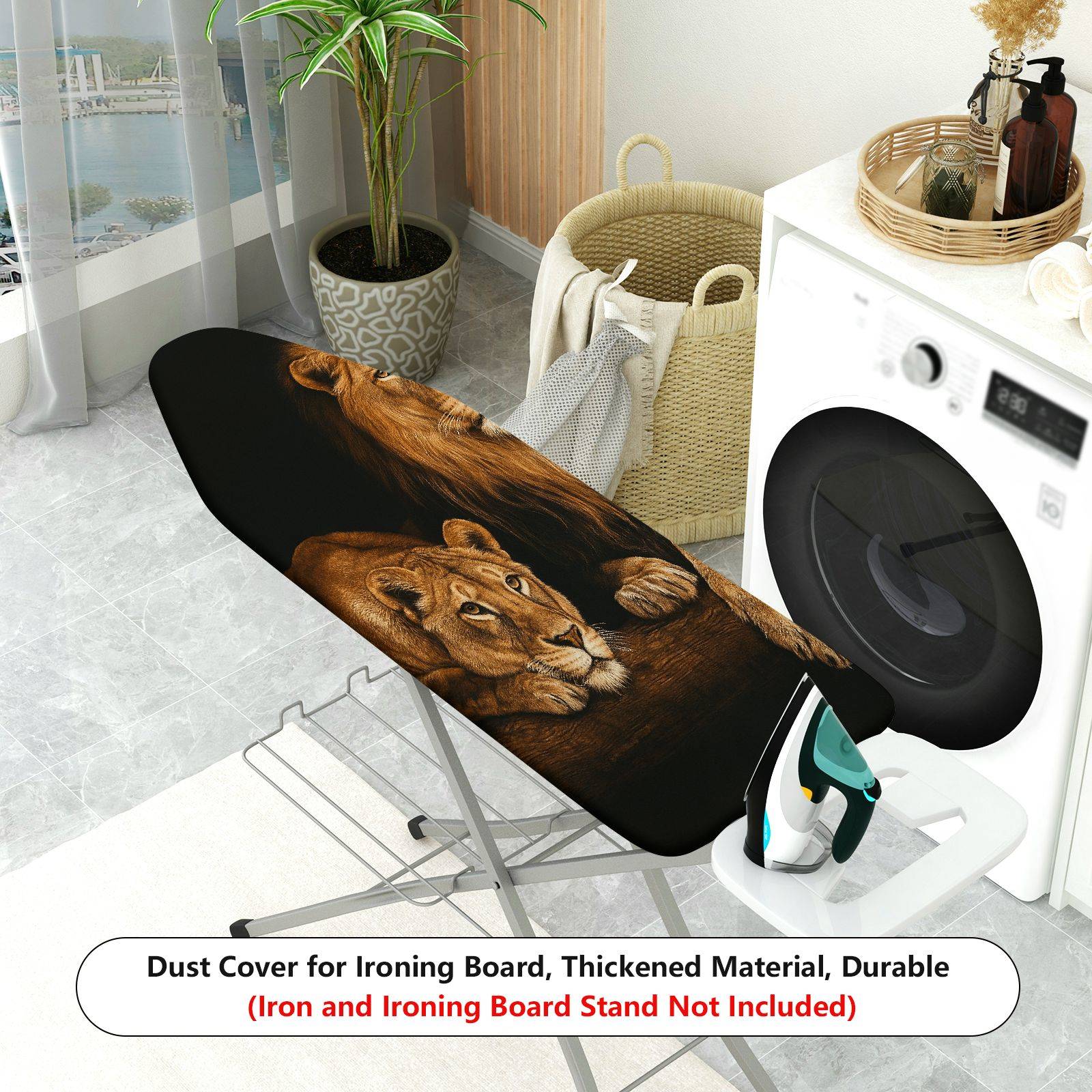 1-Piece Lion Animal Elegant  Ironing Board Cover, Universal Size, Without Board
