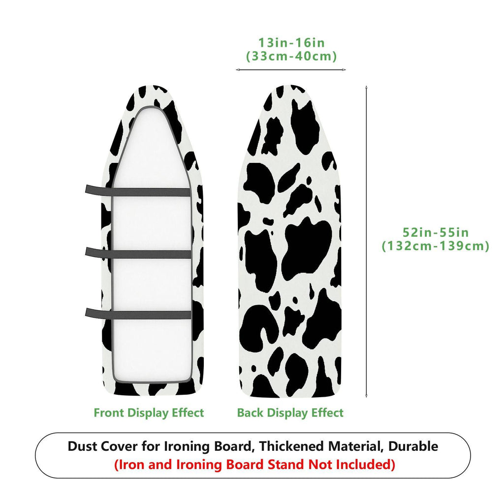 1-Piece Cow Print Pattern Black and White Animal  Ironing Board Cover, Universal Size, Without Board