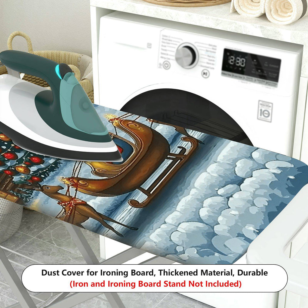 1-Piece Christmas Winter Santa  Ironing Board Cover, Universal Size, Without Board