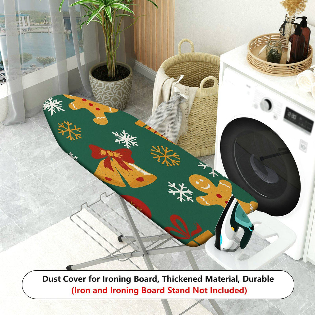 1-Piece Christmas bells gingerbread snowflakes  Ironing Board Cover, Universal Size, Without Board