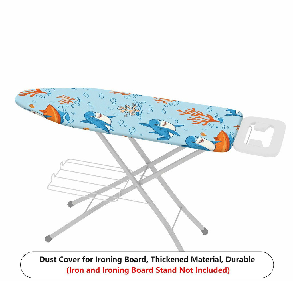 1-Piece Shark Coral Ocean  Ironing Board Cover, Universal Size, Without Board
