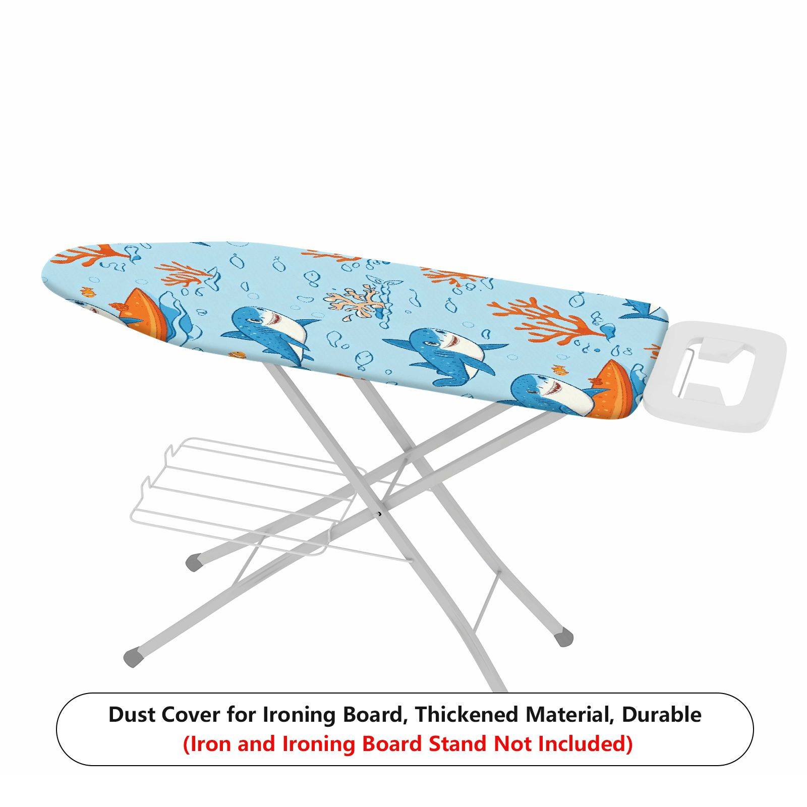 1-Piece Shark Coral Ocean  Ironing Board Cover, Universal Size, Without Board