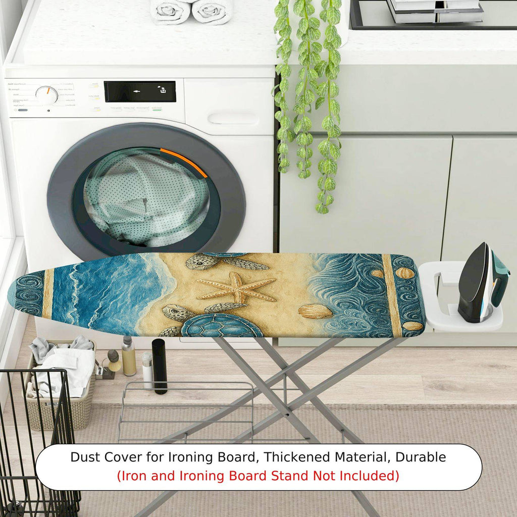 1-Piece Sea Turtle Starfish Ocean  Ironing Board Cover, Universal Size, Without Board