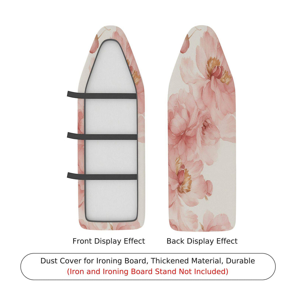 1-Piece Floral Pink Peony Elegant  Ironing Board Cover, Universal Size, Without Board