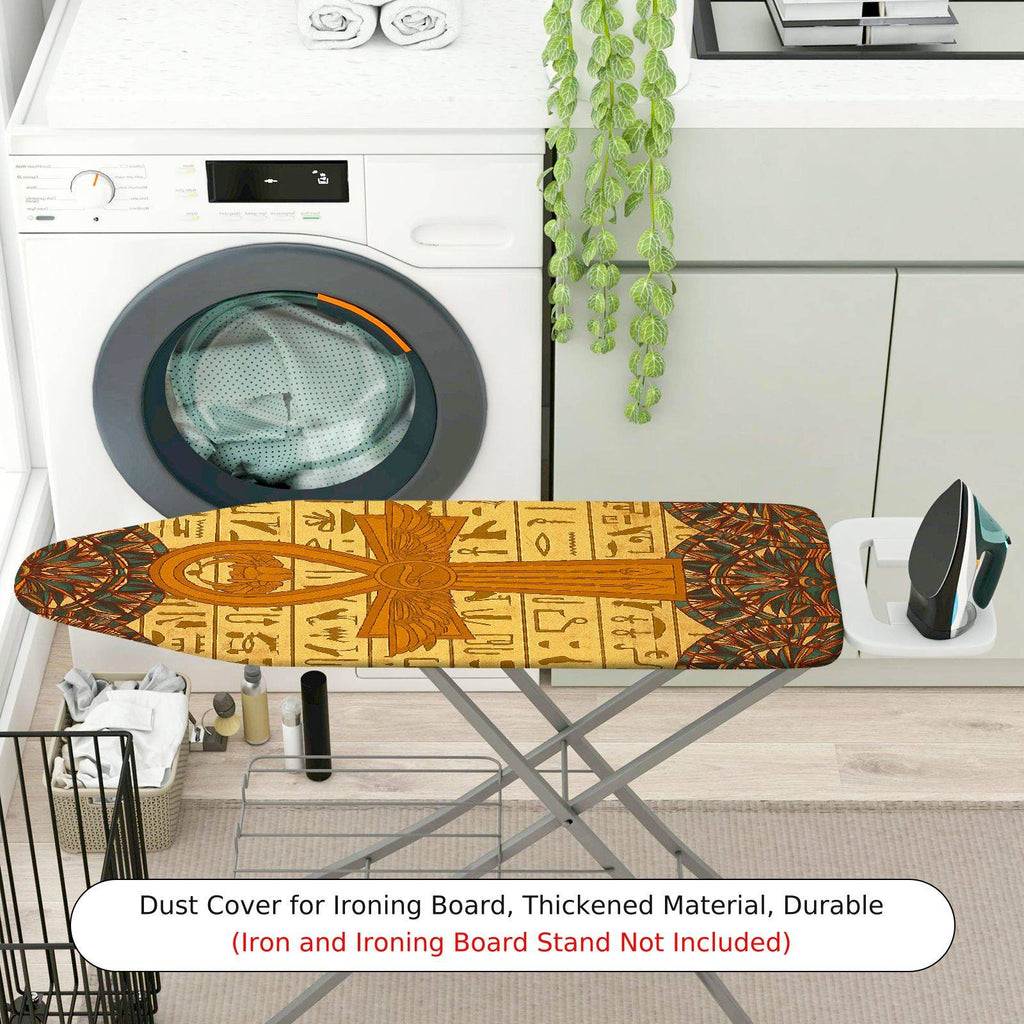 1-Piece Ancient Egyptian Ankh Hieroglyphics  Ironing Board Cover, Universal Size, Without Board