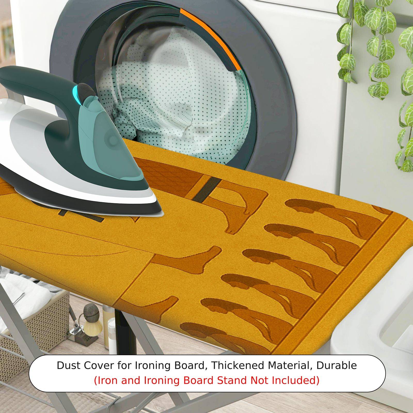 1-Piece Ancient Egyptian Hieroglyphs Art Design  Ironing Board Cover, Universal Size, Without Board