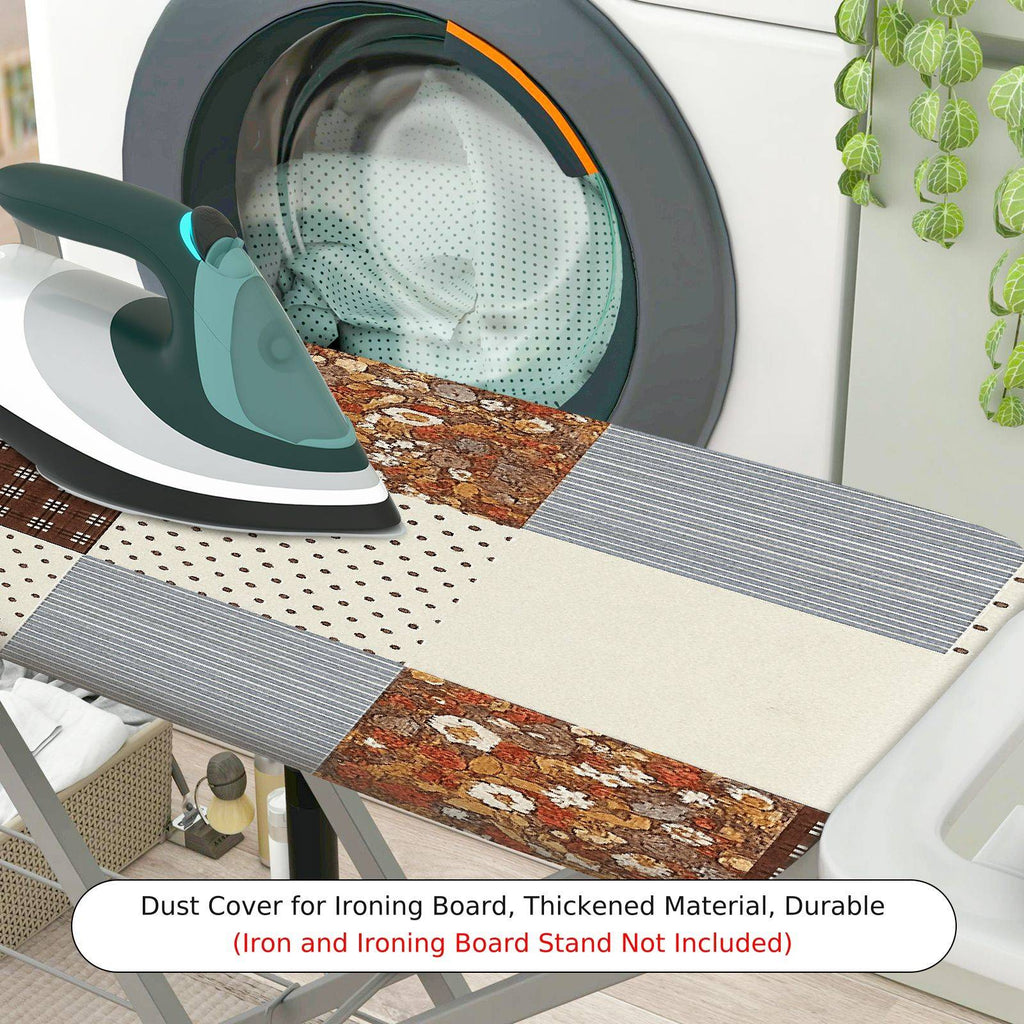 1-Piece Patchwork Geometric Retro  Ironing Board Cover, Universal Size, Without Board