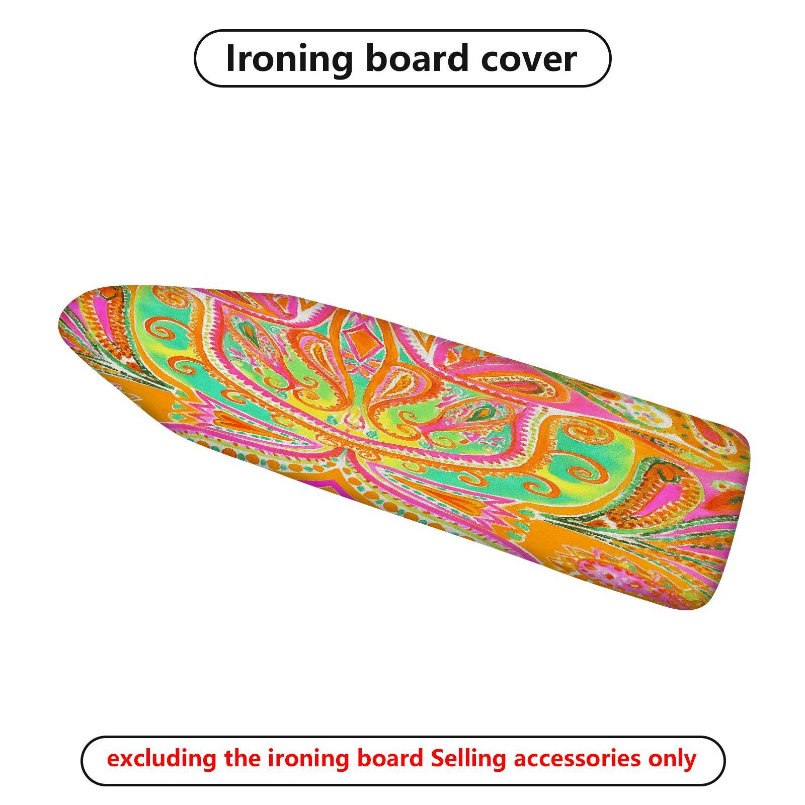 1-Piece Colorful Paisley Abstract Art  Ironing Board Cover, Universal Size, Without Board