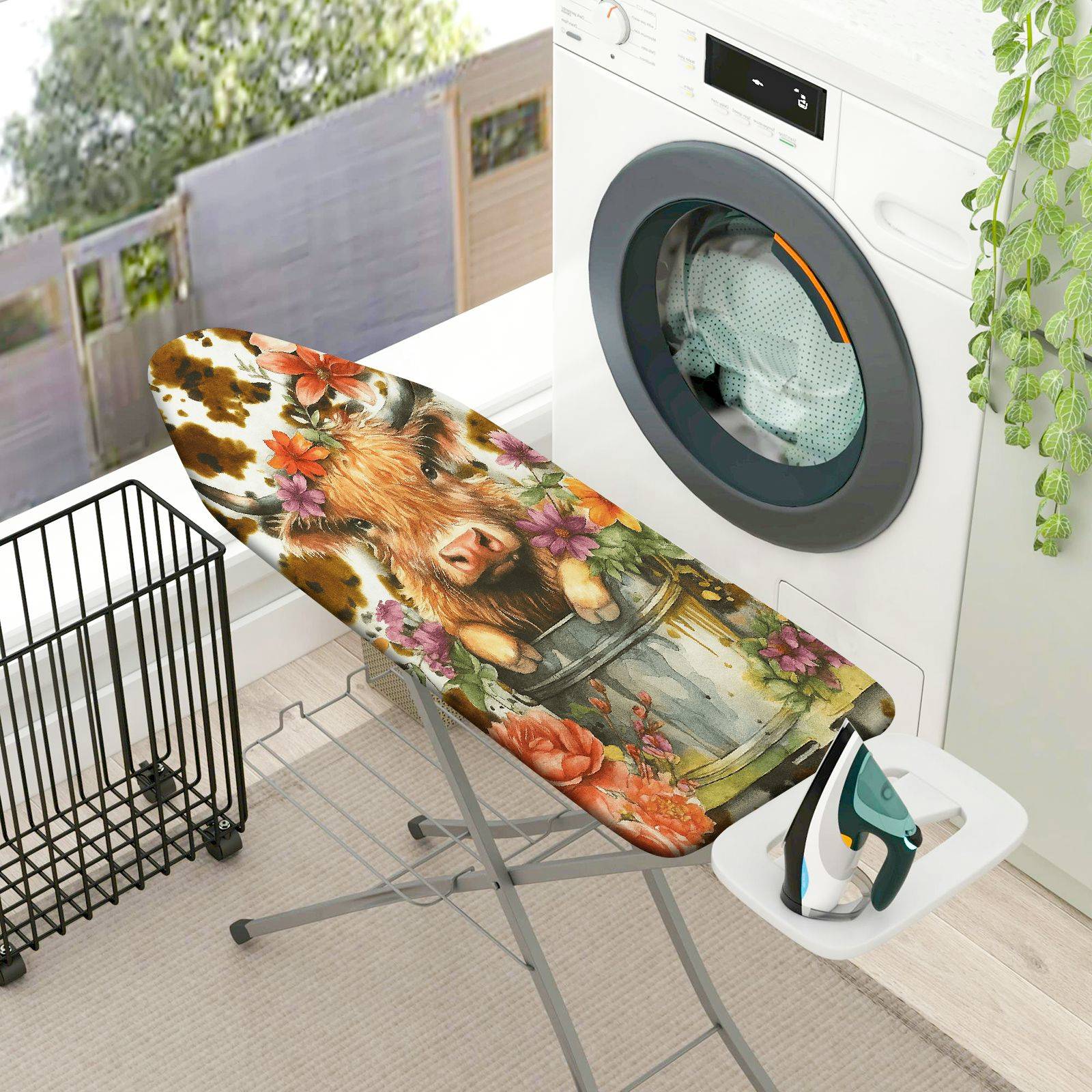 1-Piece Floral Animal Nature  Ironing Board Cover, Universal Size, Without Board