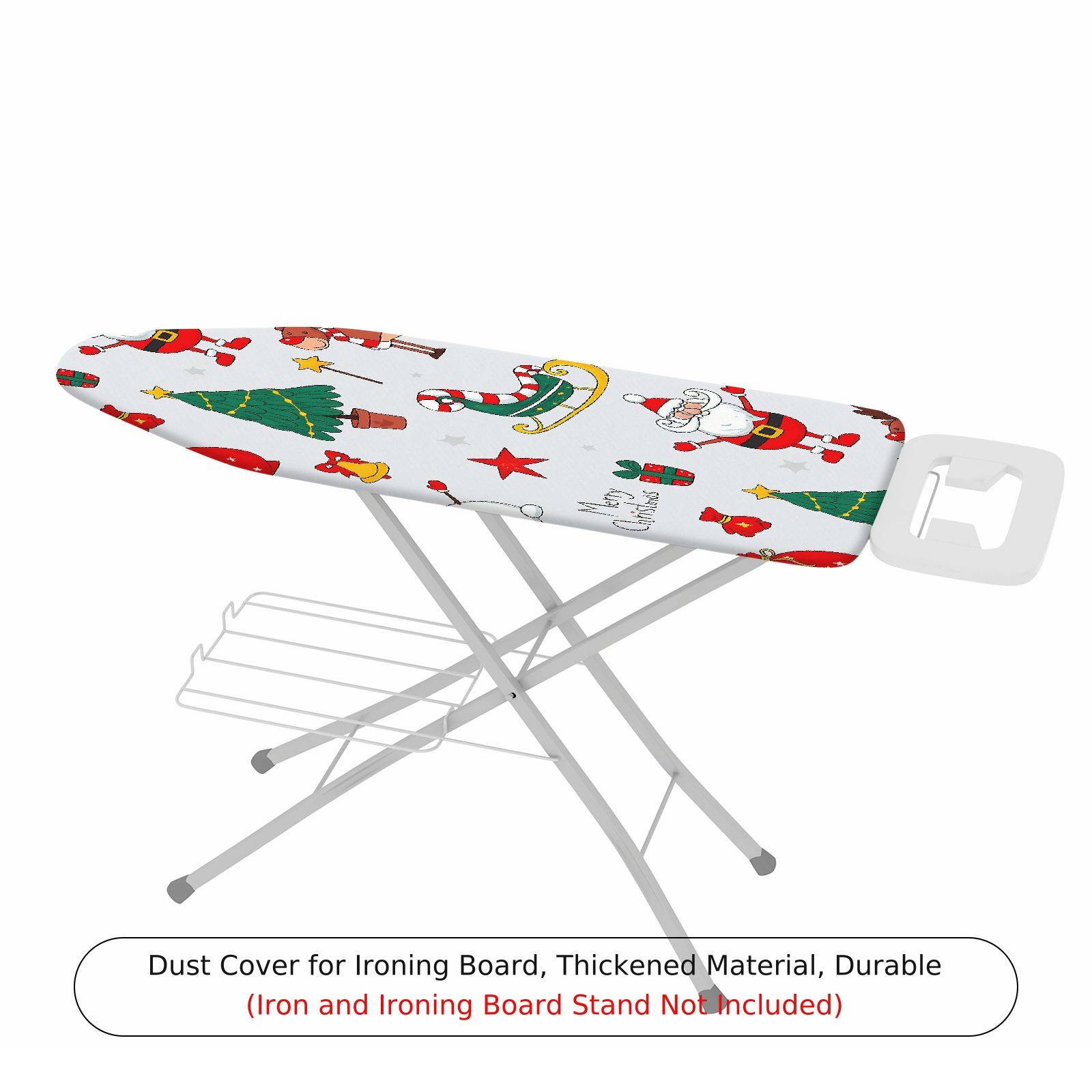 1-Piece Christmas Santa Tree Snowman  Ironing Board Cover, Universal Size, Without Board