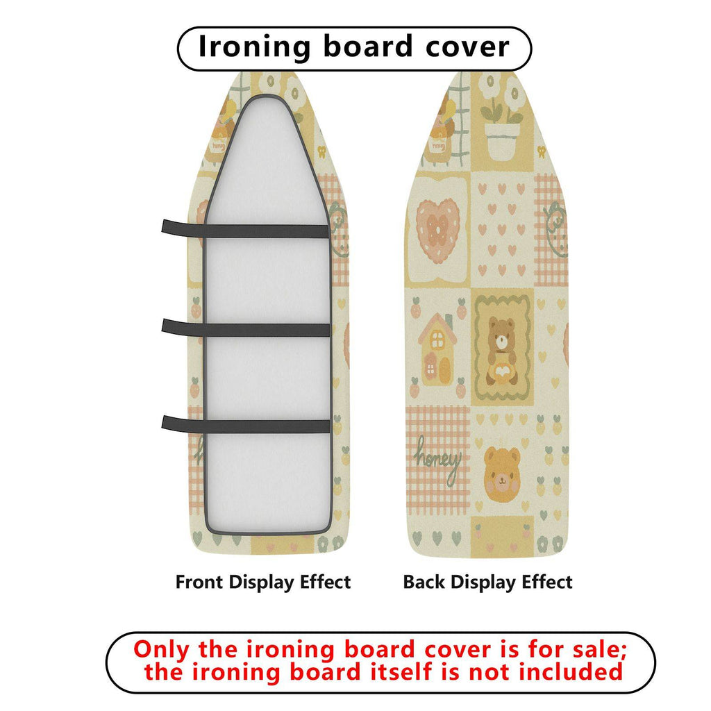 1-Piece Animal Bear Heart Patchwork  Ironing Board Cover, Universal Size, Without Board