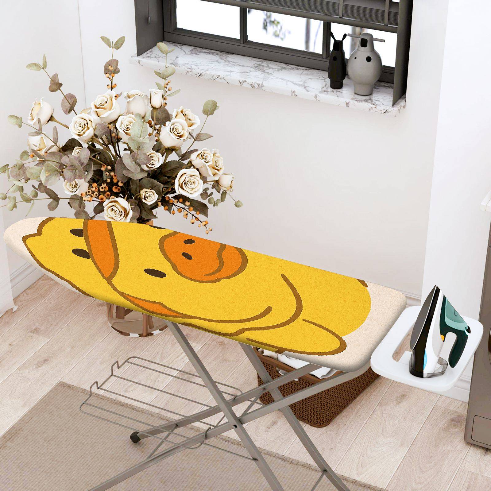 1-Piece Animal Yellow Duck  Ironing Board Cover, Universal Size, Without Board