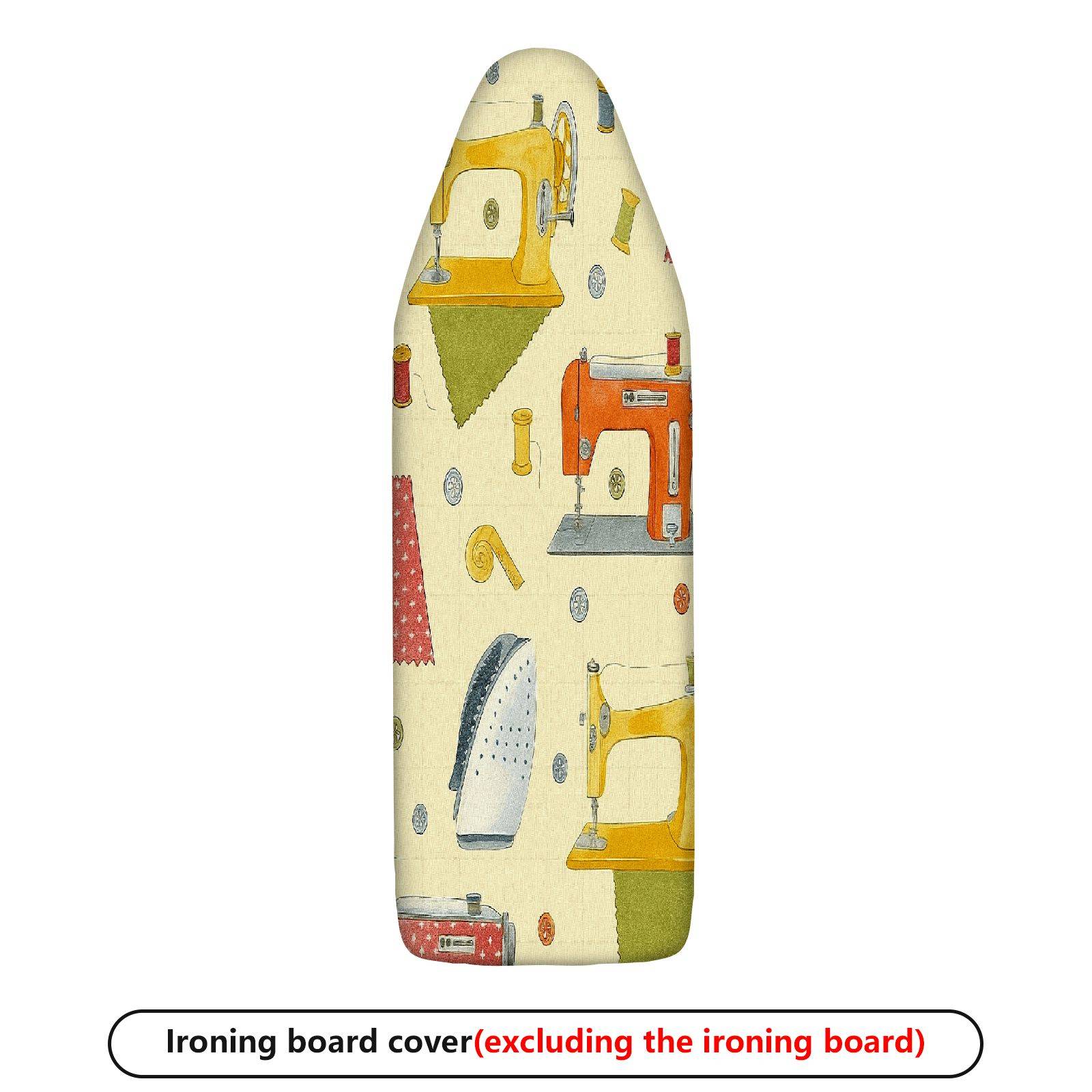 1-Piece Sewing Machine Pattern Retro Style Colorful Design  Ironing Board Cover, Universal Size, Without Board