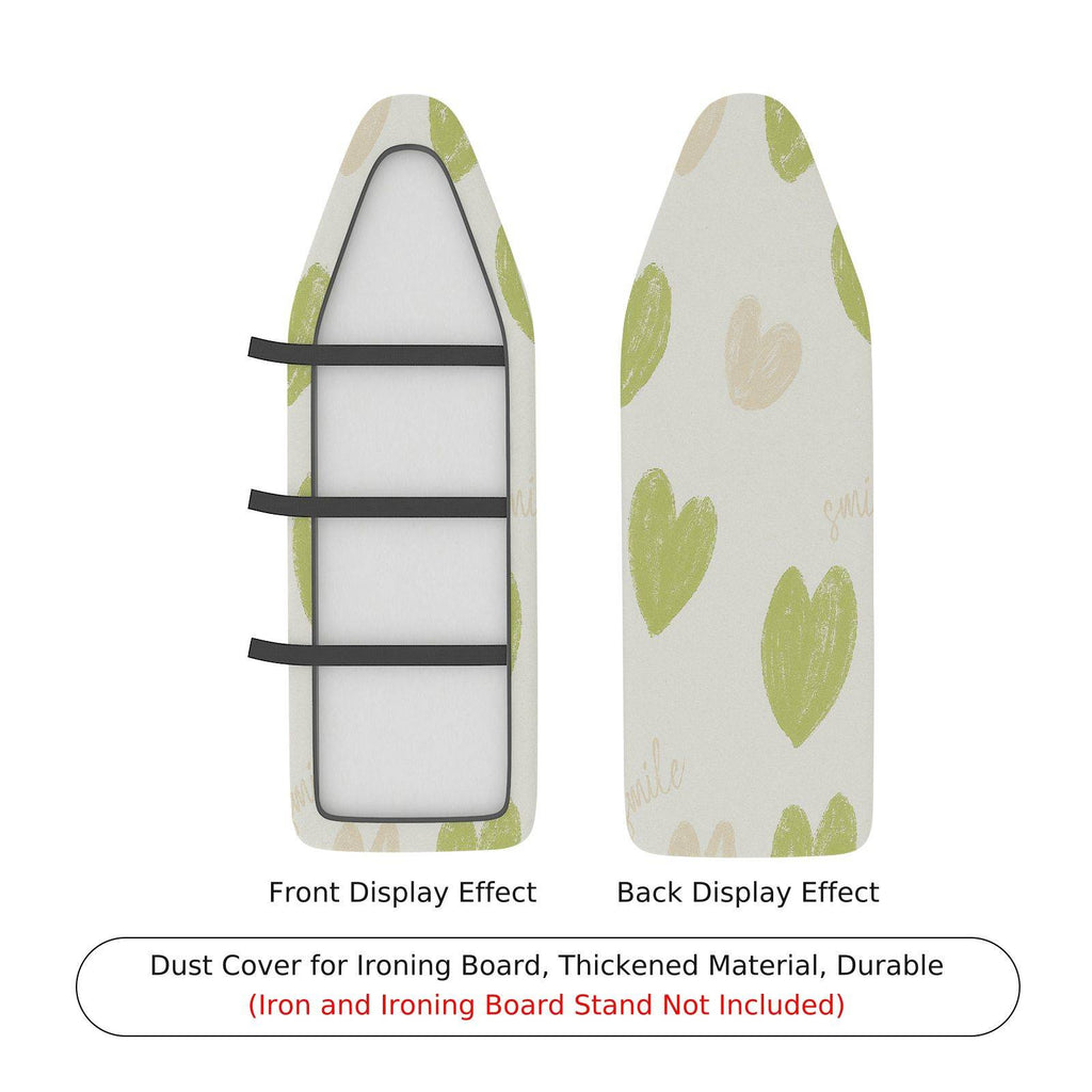 1-Piece Leaf Pattern Green Beige  Ironing Board Cover, Universal Size, Without Board