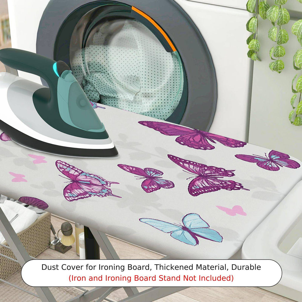 1-Piece Butterfly Pink Floral  Ironing Board Cover, Universal Size, Without Board
