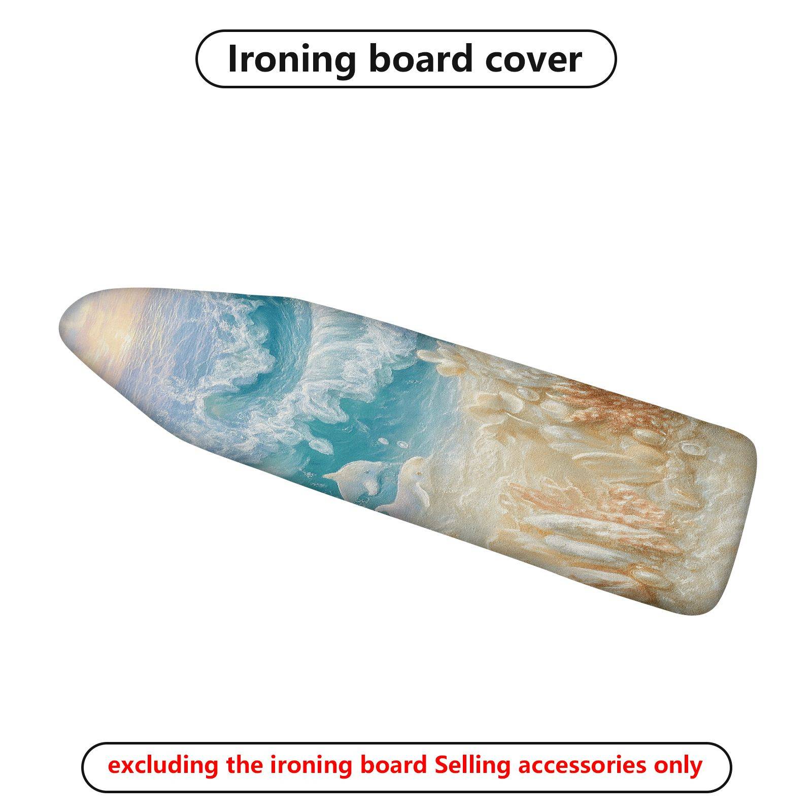 1-Piece Ocean Beach Seaside  Ironing Board Cover, Universal Size, Without Board