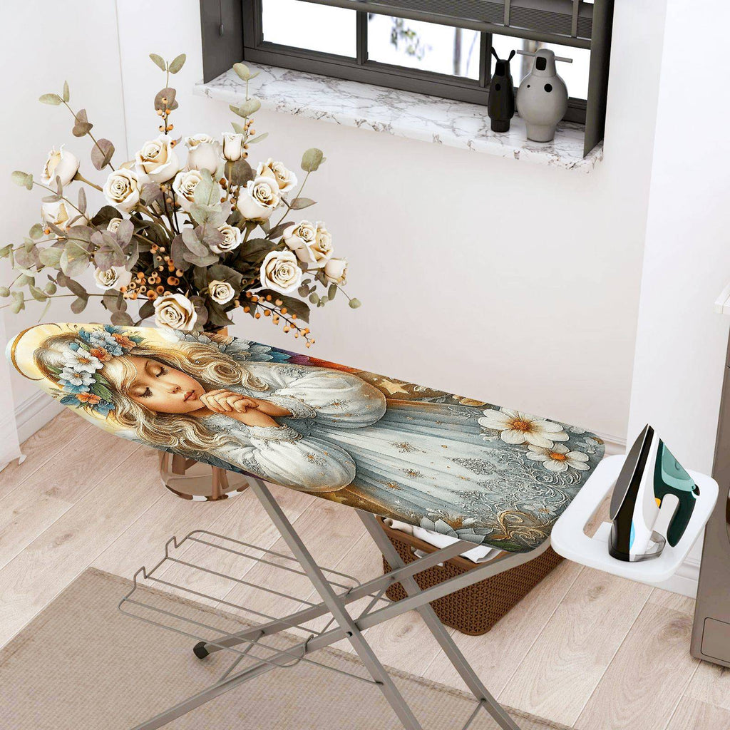 1-Piece Angel Floral Artistic  Ironing Board Cover, Universal Size, Without Board