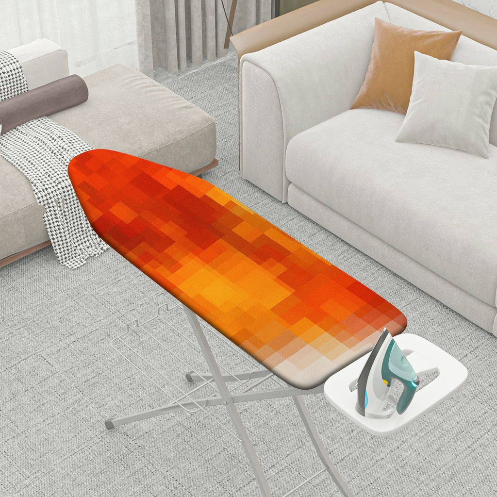 1-Piece Abstract Gradient Pixel Laundry  Ironing Board Cover, Universal Size, Without Board