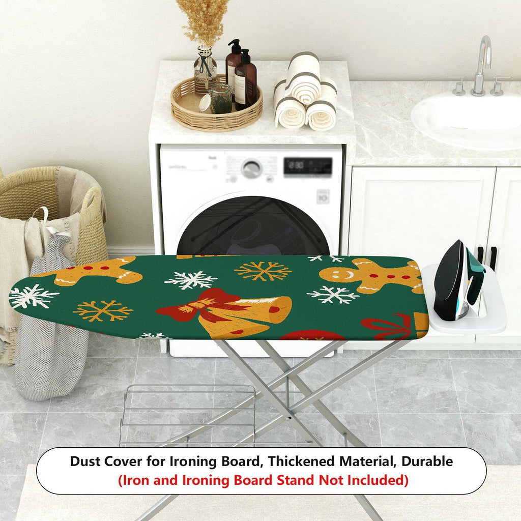 1-Piece Christmas Bell Snowflake Gingerbread  Ironing Board Cover, Universal Size, Without Board