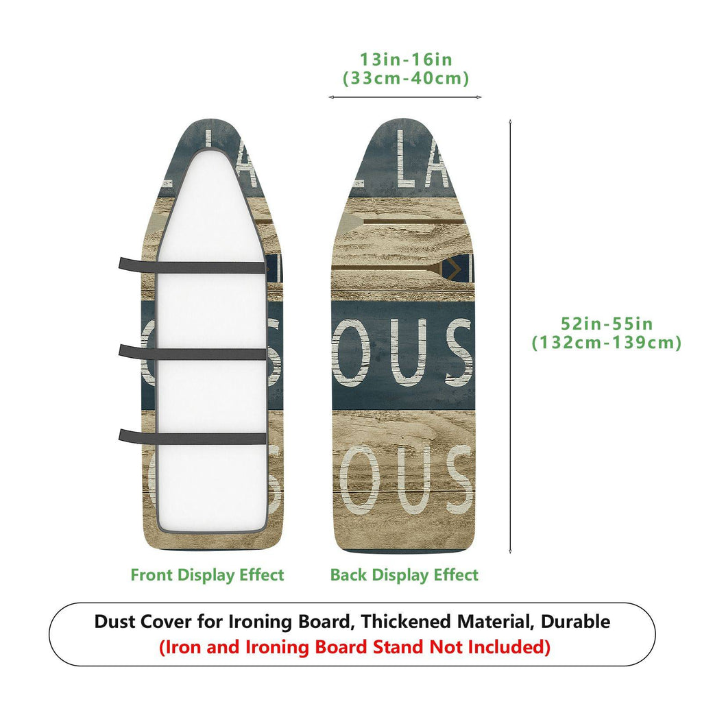 1-Piece Vintage Retro Letters  Ironing Board Cover, Universal Size, Without Board