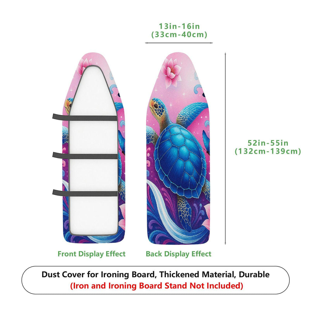 1-Piece Turtle Pink Floral  Ironing Board Cover, Universal Size, Without Board