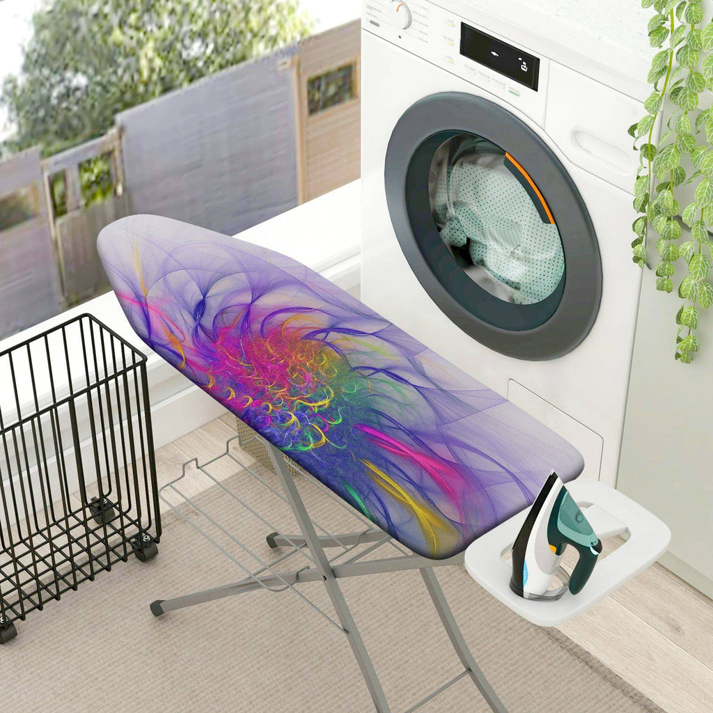 1-Piece Abstract Swirl Colorful Pattern  Ironing Board Cover, Universal Size, Without Board
