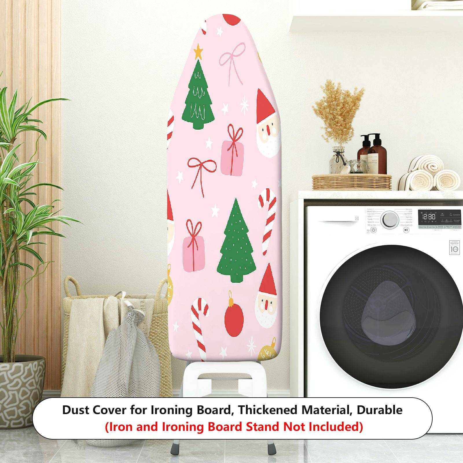 1-Piece Christmas Santa Tree Gift  Ironing Board Cover, Universal Size, Without Board